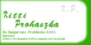kitti prohaszka business card