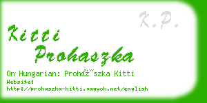 kitti prohaszka business card
